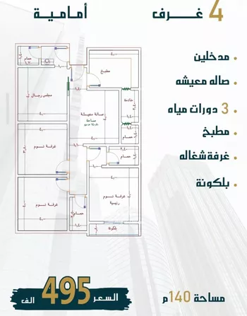 شقة للبيع في شارع الامير عبدالمجيد, حي الصواري, مدينة جدة, منطقة مكة المكرمة صورة 4