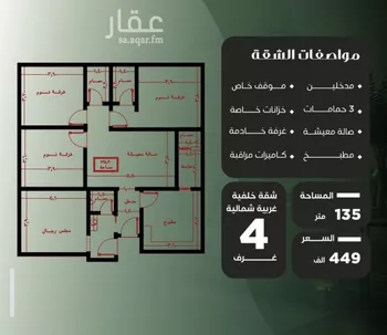 شقة للبيع في شارع عزيز بن عمير, حي النزهة, مدينة جدة, منطقة مكة المكرمة صورة 5