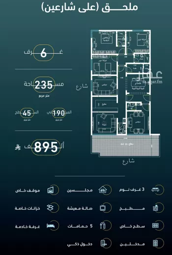شقة للبيع في شارع الخليفه المستغني, حي النسيم, مدينة جدة, منطقة مكة المكرمة صورة 2