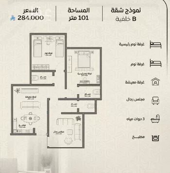 شقة للبيع في شارع عمر بن الحاجب, حي الريان, مدينة جدة, منطقة مكة المكرمة صورة 3