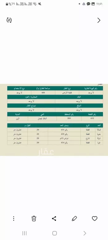 أرض للبيع في شارع ابو عبيدة عامر بن الجراح, حي الملك فيصل, مدينة الرين, منطقة الرياض صورة 2