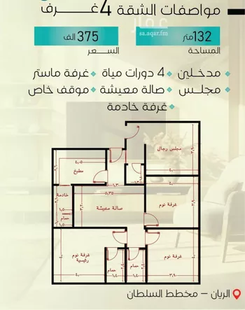 شقة للبيع في شارع يزيد بن الأصم, حي الريان, مدينة جدة, منطقة مكة المكرمة صورة 4