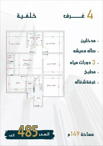 شقة للبيع في شارع الامير عبدالمجيد, حي الصواري, مدينة جدة, منطقة مكة المكرمة صورة 4