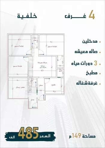 شقة للبيع في شارع الامير عبدالمجيد, حي الصواري, مدينة جدة, منطقة مكة المكرمة صورة 2