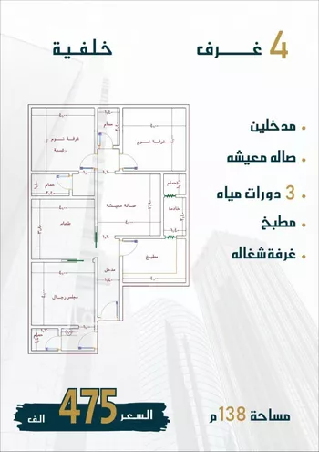 شقة للبيع في شارع الامير عبدالمجيد, حي الصواري, مدينة جدة, منطقة مكة المكرمة صورة 5