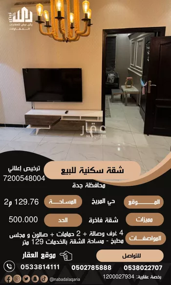 شقة للبيع في شارع عبدان بن محمد المرزوي, حي مريخ, مدينة جدة, منطقة مكة المكرمة صورة 2