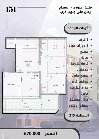شقة للبيع في شارع الامير عبدالمجيد, حي الصواري, مدينة جدة, منطقة مكة المكرمة صورة 4