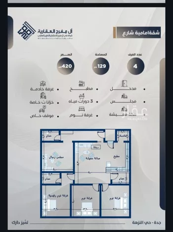 شقة للبيع في حي النزهة, مدينة جدة, منطقة مكة المكرمة صورة 4