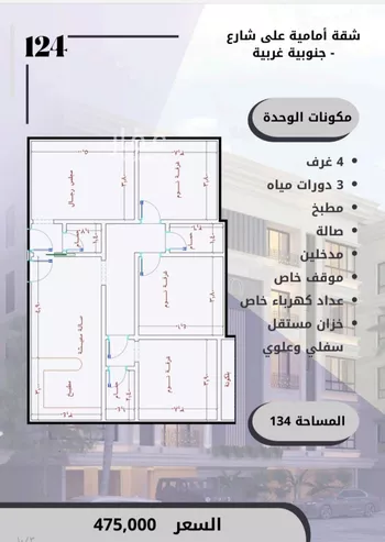 شقة للبيع في شارع الامير عبدالمجيد, حي الصواري, مدينة جدة, منطقة مكة المكرمة صورة 4