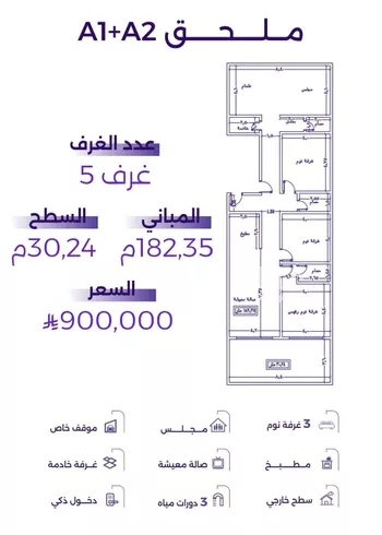 شقة للبيع في شارع عطيه بن يسر, حي الزهراء, مدينة جدة, منطقة مكة المكرمة صورة 2