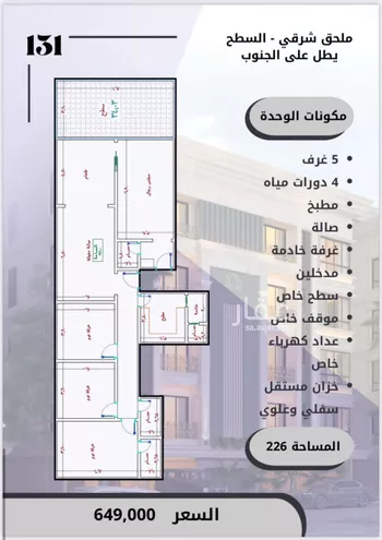شقة للبيع في شارع الامير عبدالمجيد, حي الصواري, مدينة جدة, منطقة مكة المكرمة صورة 5