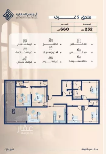 شقة للبيع في شارع الحوايا, حي النزهة, مدينة جدة, منطقة مكة المكرمة صورة 2