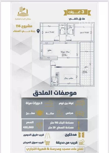 شقة للبيع في شارع عبداللطيف الزبيدي, حي الصفاء, مدينة جدة, منطقة مكة المكرمة صورة 3
