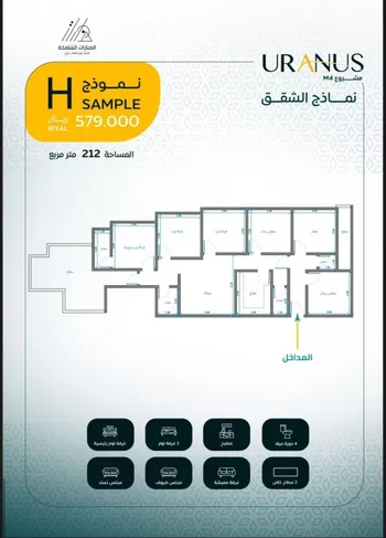 شقة للبيع في شارع ابن رواحة, حي الريان, مدينة جدة, منطقة مكة المكرمة صورة 4