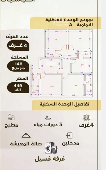 شقة للبيع في شارع أحمد عبد الصمد, حي الواحة, مدينة جدة, منطقة مكة المكرمة صورة 3