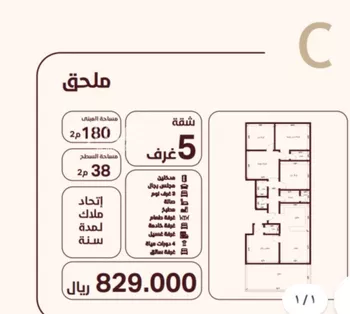 شقة للبيع في شارع المغفره, حي الحمراء, مدينة جدة, منطقة مكة المكرمة صورة 2
