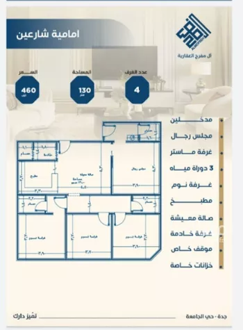 شقة للبيع في شارع ابن الشرف, حي الجامعة, مدينة جدة, منطقة مكة المكرمة صورة 2