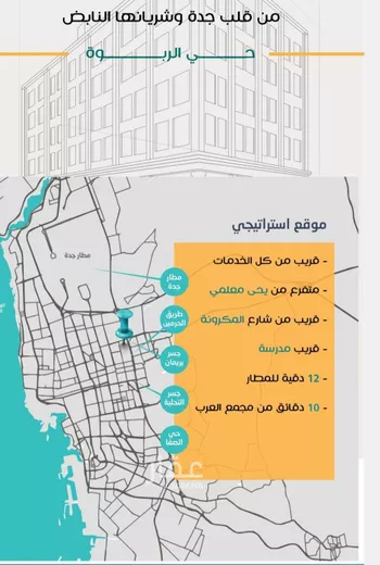 شقة للبيع في شارع عاصم ابن قيس, حي الربوة, مدينة جدة, منطقة مكة المكرمة صورة 3