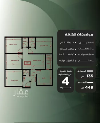 شقة للبيع في شارع ظعفرانه, حي النزهة, مدينة جدة, منطقة مكة المكرمة صورة 5