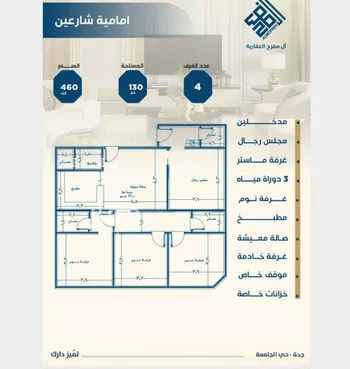 شقة للبيع في شارع ابن الشرف, حي الجامعة, مدينة جدة, منطقة مكة المكرمة صورة 2