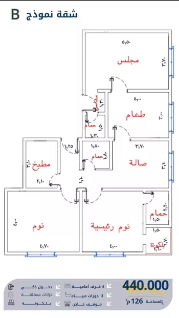 شقة للبيع في شارع نسيم نوفل, حي الصفاء, مدينة جدة, منطقة مكة المكرمة صورة 2