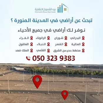 أرض للبيع في شارع بندر بن الحسين, مدينة المدينه المنوره, منطقة المدينة المنورة