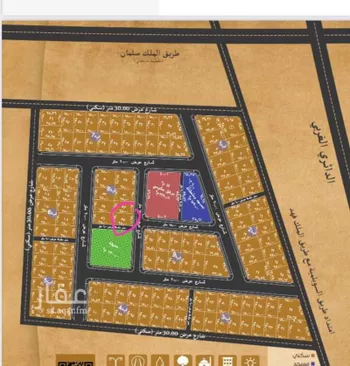 أرض للبيع في شارع قيس بن مسلم, حي ضراس, مدينة البصر, منطقة القصيم