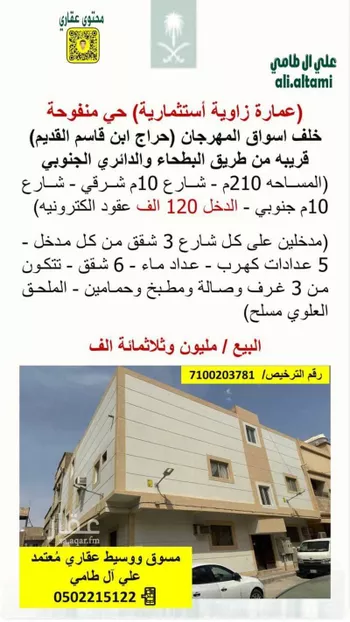 عمارة للبيع في شارع غالبة, حي منفوحة, مدينة الرياض, منطقة الرياض صورة 2