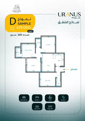 شقة للبيع في شارع عبيد بن ابي مريم, حي الريان, مدينة جدة, منطقة مكة المكرمة صورة 5