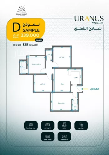 شقة للبيع في شارع عبيد بن ابي مريم, حي الريان, مدينة جدة, منطقة مكة المكرمة صورة 2