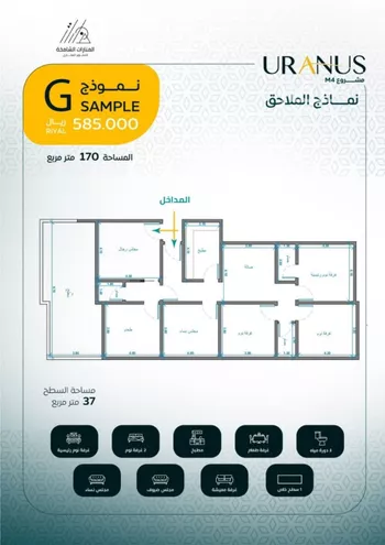 شقة للبيع في شارع عبيد بن ابي مريم, حي الريان, مدينة جدة, منطقة مكة المكرمة صورة 4