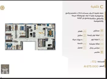 شقة للبيع في شارع ابو سفيان مدلوك, حي النعيم, مدينة جدة, منطقة مكة المكرمة
