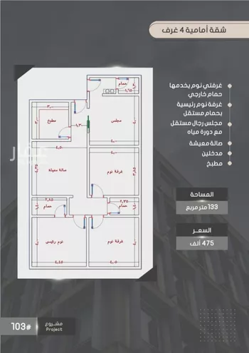 شقة للبيع في شارع أحمد بن خلف, حي الصواري, مدينة جدة, منطقة مكة المكرمة صورة 2
