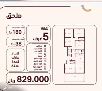 شقة للبيع في شارع المغفره, حي الحمراء, مدينة جدة, منطقة مكة المكرمة صورة 2
