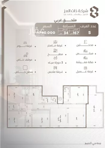 شقة للبيع في شارع ابو سفيان مدلوك, حي النعيم, مدينة جدة, منطقة مكة المكرمة صورة 5