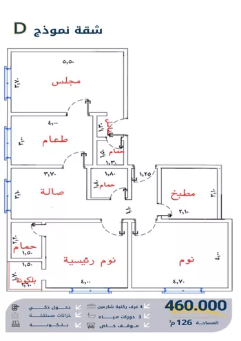 شقة للبيع في شارع ابن حبيب الله, حي الصفاء, مدينة جدة, منطقة مكة المكرمة