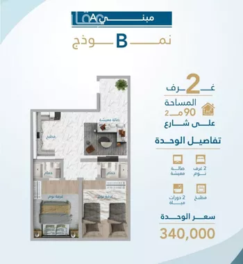 شقة للبيع في شارع امام الدين المرشدي, حي الفيحاء, مدينة جدة, منطقة مكة المكرمة صورة 2