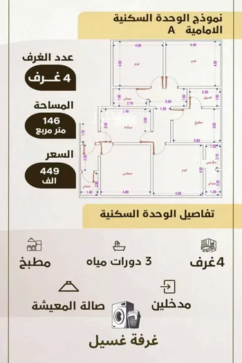 شقة للبيع في حي الواحة, مدينة جدة, منطقة مكة المكرمة صورة 2