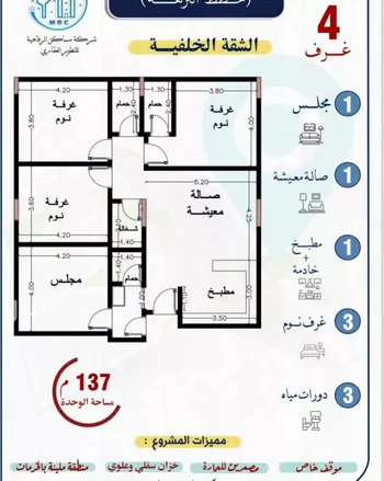شقة للبيع في شارع نبهان الثمار, حي النزهة, مدينة جدة, منطقة مكة المكرمة صورة 3