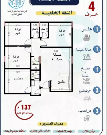 شقة للبيع في شارع نبهان الثمار, حي النزهة, مدينة جدة, منطقة مكة المكرمة صورة 3