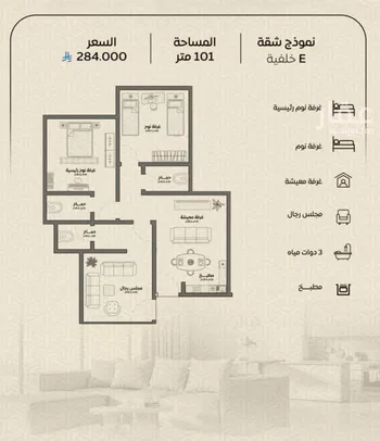 شقة للبيع في شارع عمر بن الحاجب, حي الريان, مدينة جدة, منطقة مكة المكرمة صورة 2