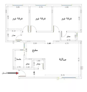شقة للبيع في شارع الامير ناصر بن سعود بن فرحان ال سعود, حي الياسمين, مدينة الرياض, منطقة الرياض صورة 4