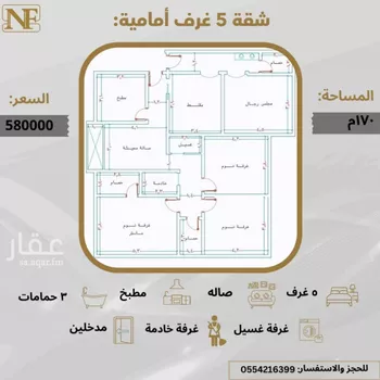شقة للبيع في شارع احمد زينل, حي السلامة, مدينة جدة, منطقة مكة المكرمة صورة 3