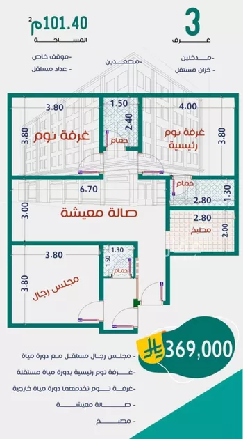 شقة للبيع في شارع عاصم ابن قيس, حي الربوة, مدينة جدة, منطقة مكة المكرمة صورة 2