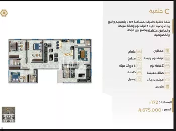 شقة للبيع في شارع ابو سفيان مدلوك, حي النعيم, مدينة جدة, منطقة مكة المكرمة