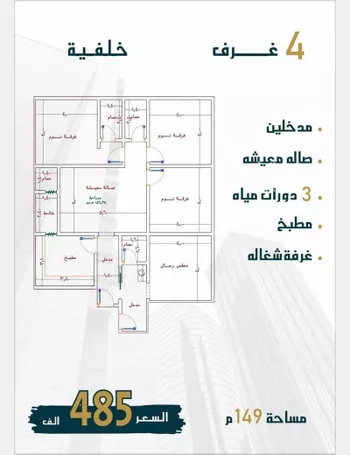 شقة للبيع في شارع أبي مدين الزعفراني, حي الصواري, مدينة جدة, منطقة مكة المكرمة صورة 5