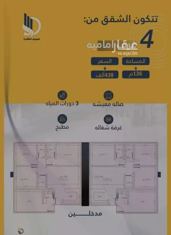 شقة للبيع في شارع السامر, حي الواحة, مدينة جدة, منطقة مكة المكرمة صورة 2