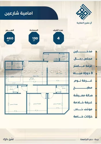 شقة للبيع في شارع ابن الشرف, حي الجامعة, مدينة جدة, منطقة مكة المكرمة صورة 4
