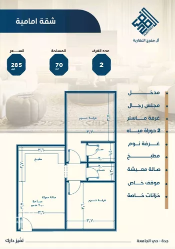 شقة للبيع في شارع ابن الشرف, حي الجامعة, مدينة جدة, منطقة مكة المكرمة صورة 2