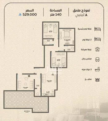 شقة للبيع في شارع عمر بن الحاجب, حي الريان, مدينة جدة, منطقة مكة المكرمة صورة 3